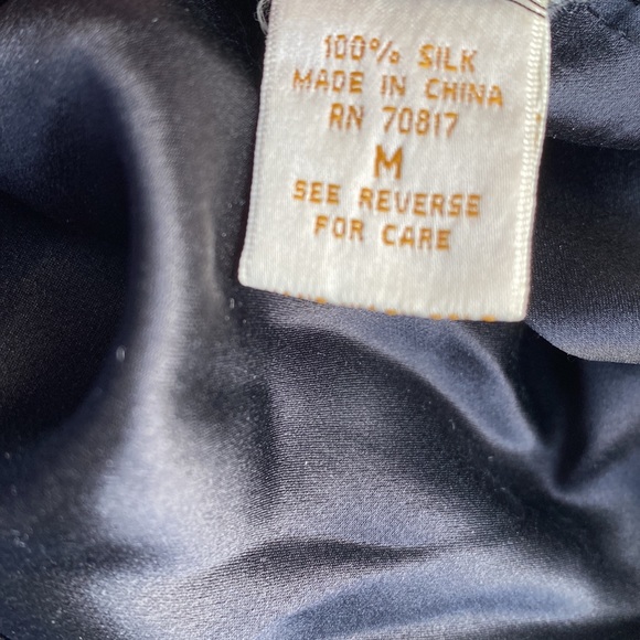 Vintage 90’s 100% Silk Dress Black Slip Dress Backless Maxi Dress - Picture 12 of 14